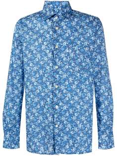 Kiton рубашка с цветочным принтом