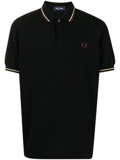 FRED PERRY рубашка поло с отделкой в полоску