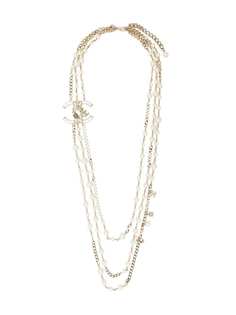 Chanel Pre-Owned многослойное колье Runway Collection 2018-го года