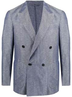 Caruso двубортный пиджак строгого кроя
