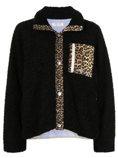 Sandy Liang куртка Moon с леопардовыми вставками