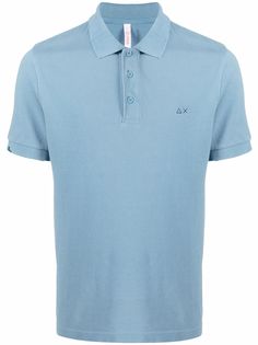 Sun 68 рубашка поло с вышитым логотипом