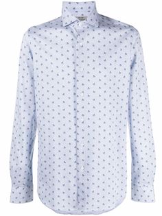 Orian узкая рубашка с цветочным принтом
