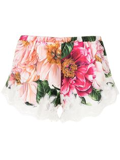 Dolce & Gabbana пижамные шорты с цветочным кружевом