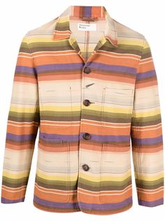 Universal Works куртка в полоску