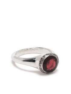 Rosa Maria серебряное кольцо с бриллиантами и круглым камнем