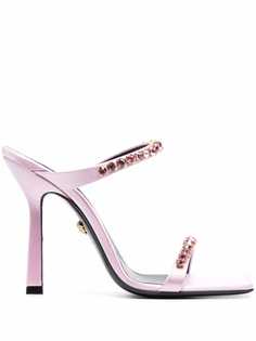 Versace Collection босоножки с квадратным носком и кристаллами