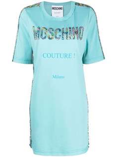 Moschino платье-футболка с логотипом