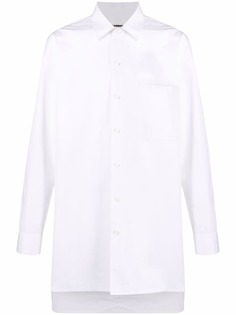Jil Sander удлиненная рубашка с длинными рукавами