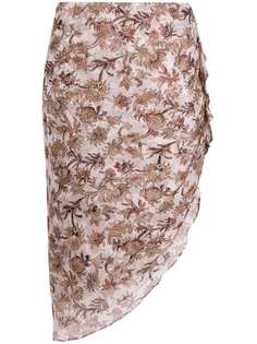 Veronica Beard юбка со сборками и цветочным принтом