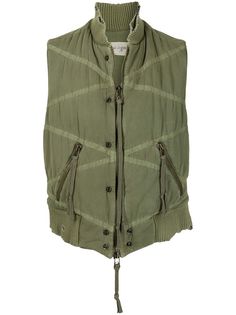 Greg Lauren стеганый жилет со вставками