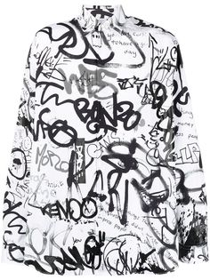 VETEMENTS рубашка с принтом граффити