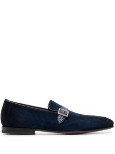 Santoni лоферы с тиснением под крокодила