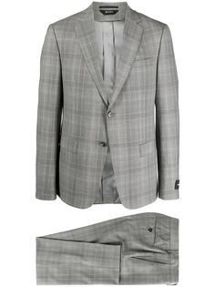Z Zegna клетчатый костюм с однобортным пиджаком