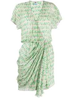 M Missoni платье с узором зигзаг и драпировкой