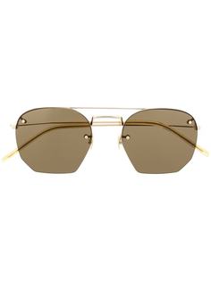 Saint Laurent Eyewear солнцезащитные очки-авиаторы в геометричной оправе