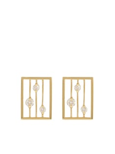 WWAKE серьги из желтого золота с бриллиантами