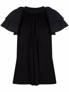Alexander McQueen блузка с оборками на рукавах