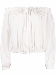 Rag & Bone блузка с открытыми плечами и сборками