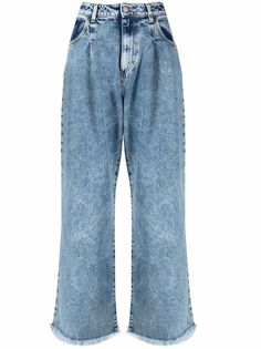 ICON DENIM широкие джинсы с эффектом потертости