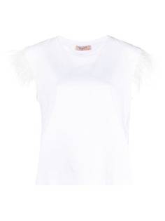 TWINSET футболка с перьями