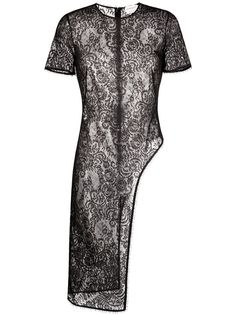 Alexander McQueen кружевной топ асимметричного кроя