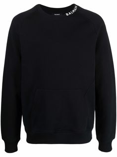 Balmain толстовка с логотипом на воротнике