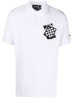 Raf Simons X Fred Perry рубашка поло с нашивками и логотипом