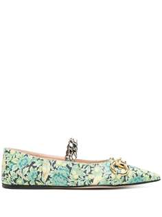 Gucci балетки с пряжкой Horsebit