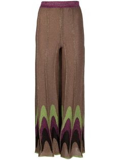 M Missoni расклешенные трикотажные брюки