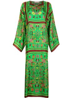 Tory Burch платье-кафтан макси с принтом