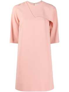 Victoria Victoria Beckham многослойное платье-трапеция с короткими рукавами