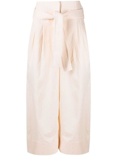 Jil Sander широкие брюки с поясом