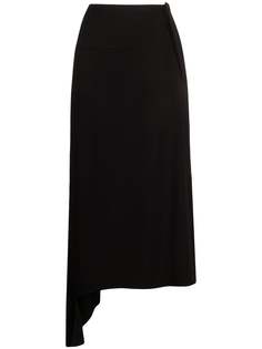 Jil Sander юбка с завышенной талией и асимметричным подолом