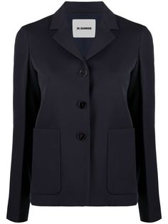 Jil Sander однобортный жакет с заостренными лацканами
