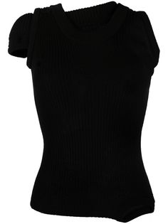 Rick Owens трикотажный топ асимметричного кроя