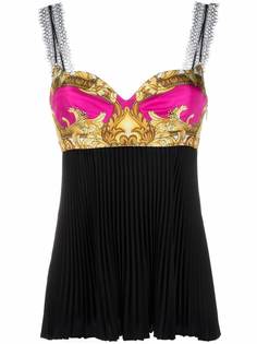 Versace плиссированный топ Medusa Renaissance