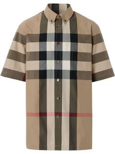 Burberry клетчатая рубашка на пуговицах