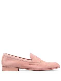 Santoni лоферы с миндалевидным носком