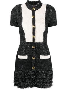 Elisabetta Franchi платье мини в технике кроше