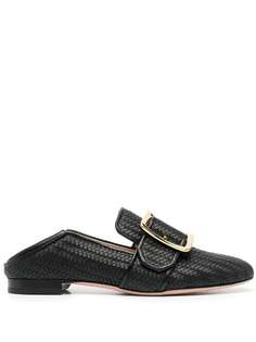 Bally плетеные лоферы с пряжкой
