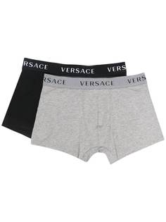 Versace комплект из двух боксеров с логотипом