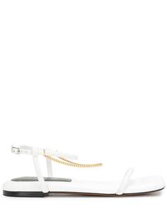 Proenza Schouler CHAIN SQUARE PADDED FLAT SANDAL