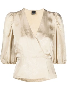 Pinko блузка с пышными рукавами и V-образным вырезом