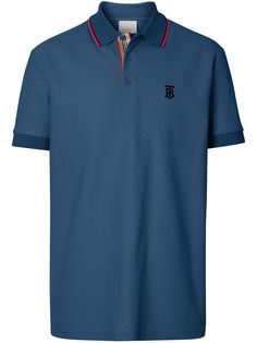 Burberry рубашка поло с вышитым логотипом