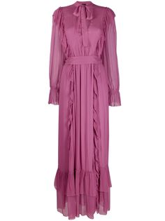Pinko шифоновое платье с оборками