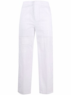 Pinko укороченные брюки с английской вышивкой