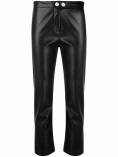 Pinko укороченные брюки из искусственной кожи