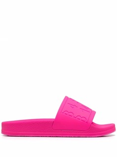MM6 Maison Margiela шлепанцы с тисненым логотипом