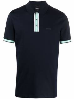 Boss Hugo Boss рубашка поло с контрастным воротником